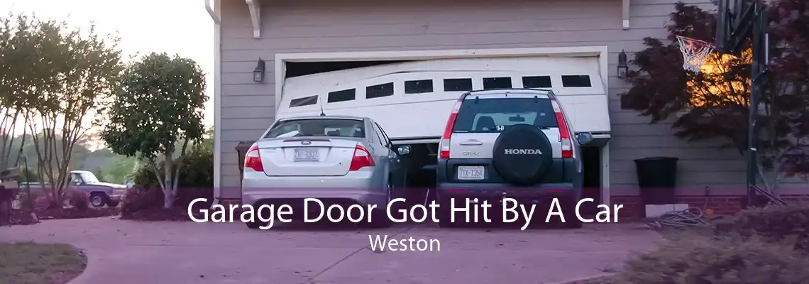 Garage Door Got Hit By A Car Weston