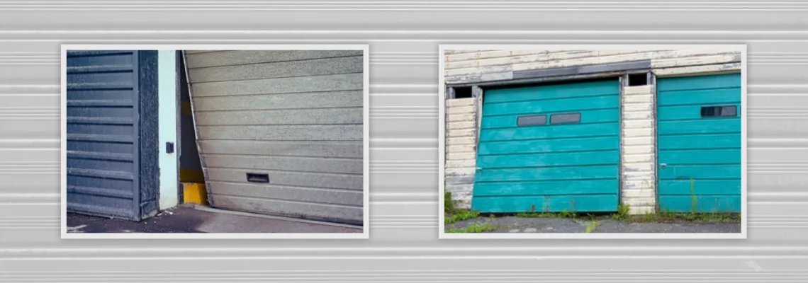 Crooked Aluminum Garage Door Repair in Weston, Florida